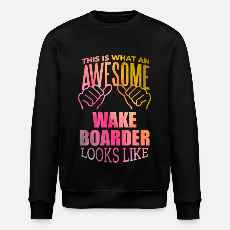 wakeboard - Sweat bio ROLLER Stanley/Stella Unisexe - noir
