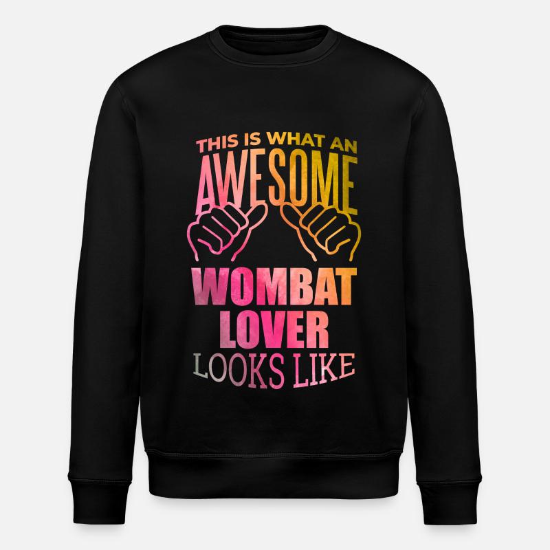 Wombat - Stanley/Stella Unisex Bio-Sweatshirt ROLLER - Schwarz