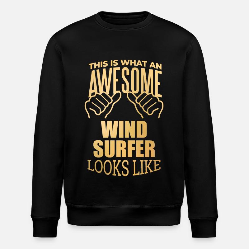 Windsurfing - Stanley/Stella ROLLER Unisex Organic Sweatshirt - black