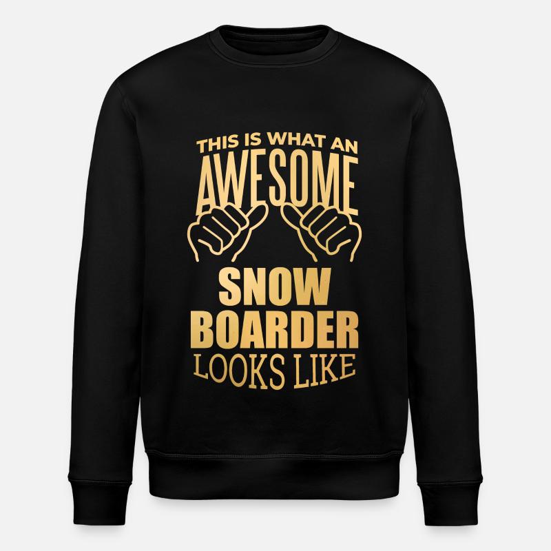 Planche à neige - Sweat bio ROLLER Stanley/Stella Unisexe - noir