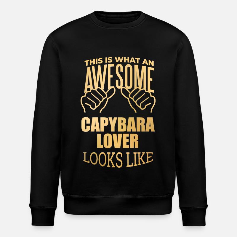 Capybara - Stanley/Stella Unisex Bio-Sweatshirt ROLLER - Schwarz