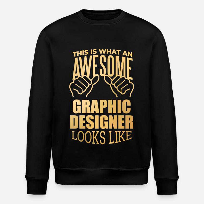 Graphiste - Sweat bio ROLLER Stanley/Stella Unisexe - noir