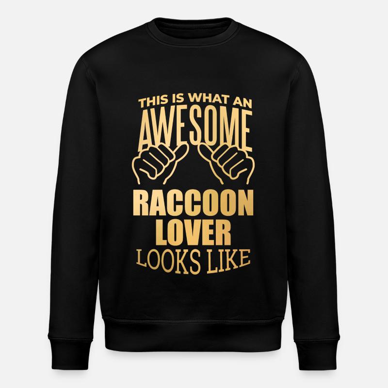 Raton laveur - Sweat bio ROLLER Stanley/Stella Unisexe - noir