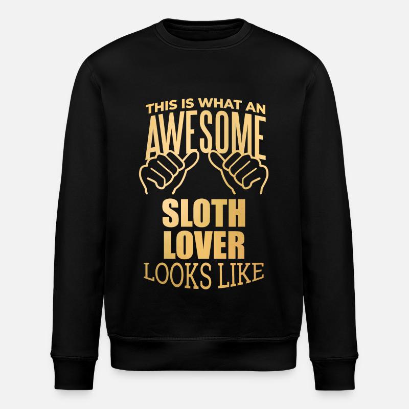 Sloth - Stanley/Stella ROLLER Unisex Organic Sweatshirt - black