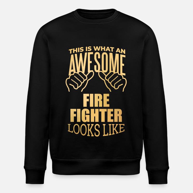 Firefighter - Stanley/Stella ROLLER Unisex Organic Sweatshirt - black