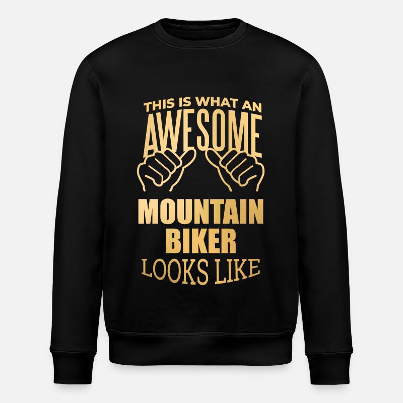 Mountain Biker - Stanley/Stella ROLLER Unisex Organic Sweatshirt - black