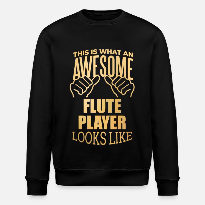 Flute - Stanley/Stella ROLLER Unisex Organic Sweatshirt - black