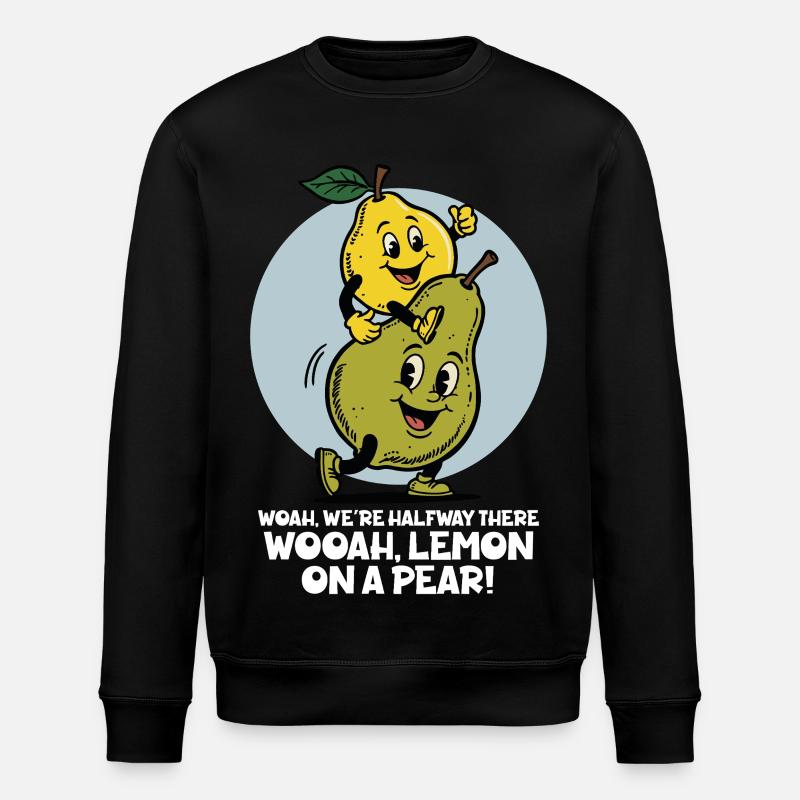 Lemon on a Pear - Stanley/Stella ROLLER Unisex Organic Sweatshirt - black