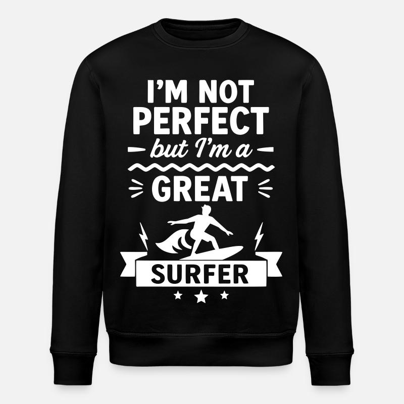 Super surfeur Océan Vague Surf - Sweat bio ROLLER Stanley/Stella Unisexe - noir