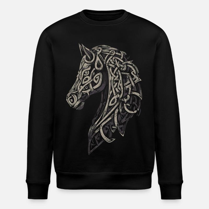 Cheval celtique - Sweat bio ROLLER Stanley/Stella Unisexe - noir