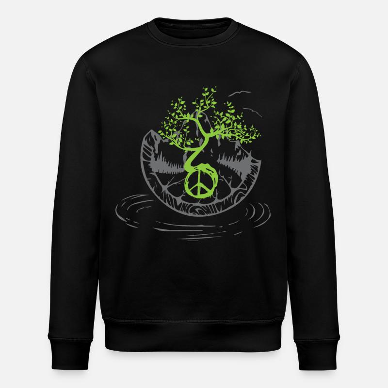 peaceful nature - Stanley/Stella Unisex Bio-Sweatshirt ROLLER - Schwarz