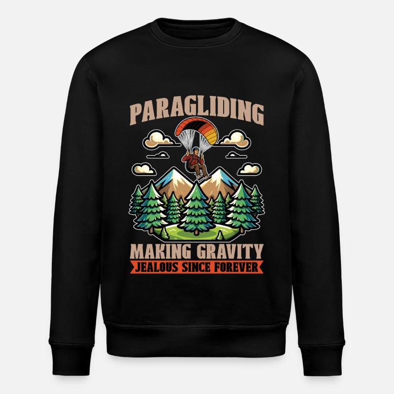 Paragliding Making Gravity Jealous Parachuting - Stanley/Stella Unisex Bio-Sweatshirt ROLLER - Schwarz