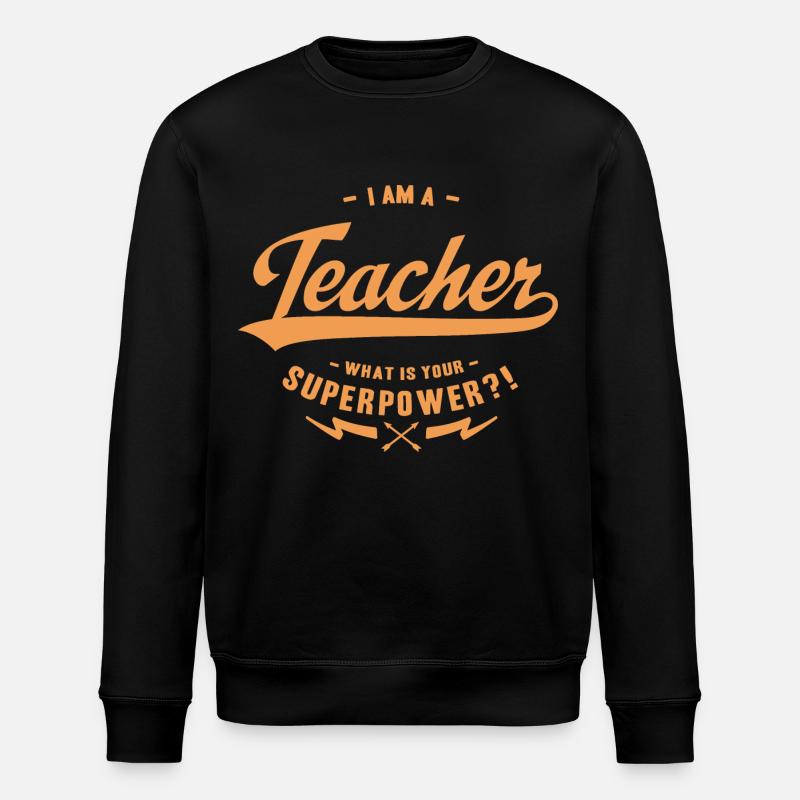 Superpower Teacher - Stanley/Stella Unisex Bio-Sweatshirt ROLLER - Schwarz
