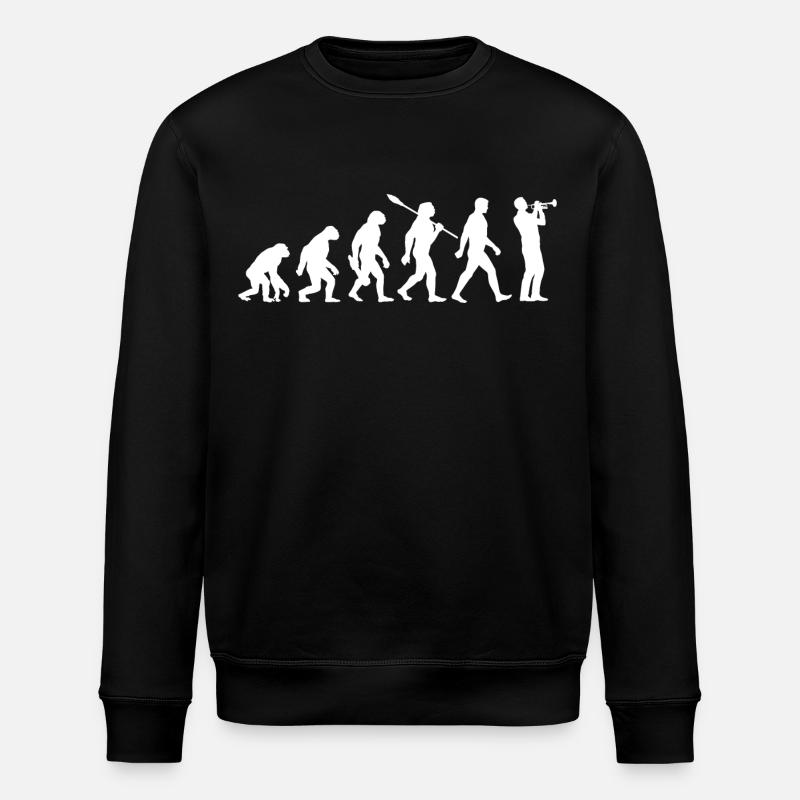 Evolution - Trumpet - Musician - Wind Instrument - Stanley/Stella ROLLER Unisex Organic Sweatshirt - black