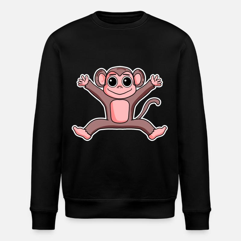 Monkey - Stanley/Stella ROLLER Unisex Organic Sweatshirt - black