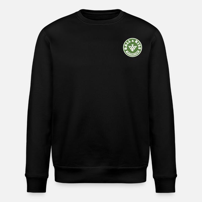 Ball & Rise Green Logo - Sweat bio ROLLER Stanley/Stella Unisexe - noir