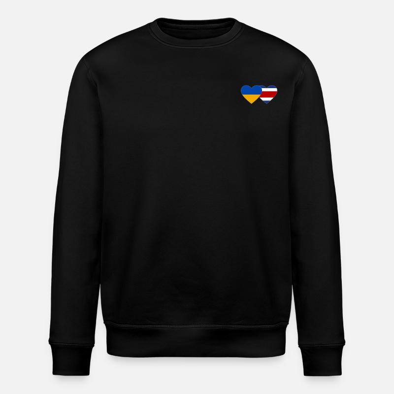 Ukraine Costa Rica Drapeau Coeur - Sweat bio ROLLER Stanley/Stella Unisexe - noir