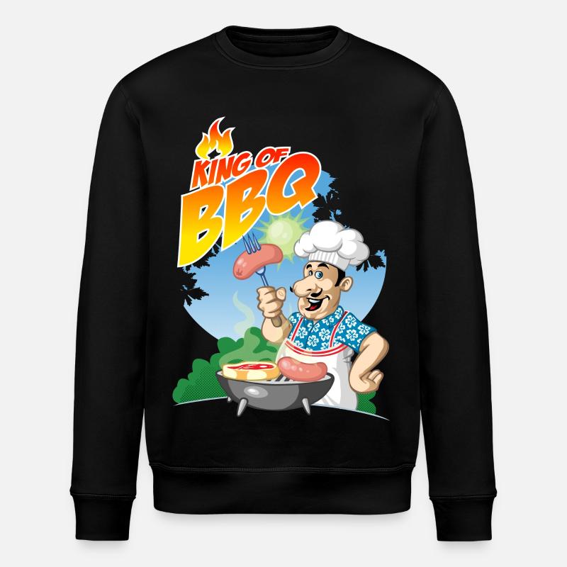 king of barbeque - Stanley/Stella Unisex Bio-Sweatshirt ROLLER - Schwarz