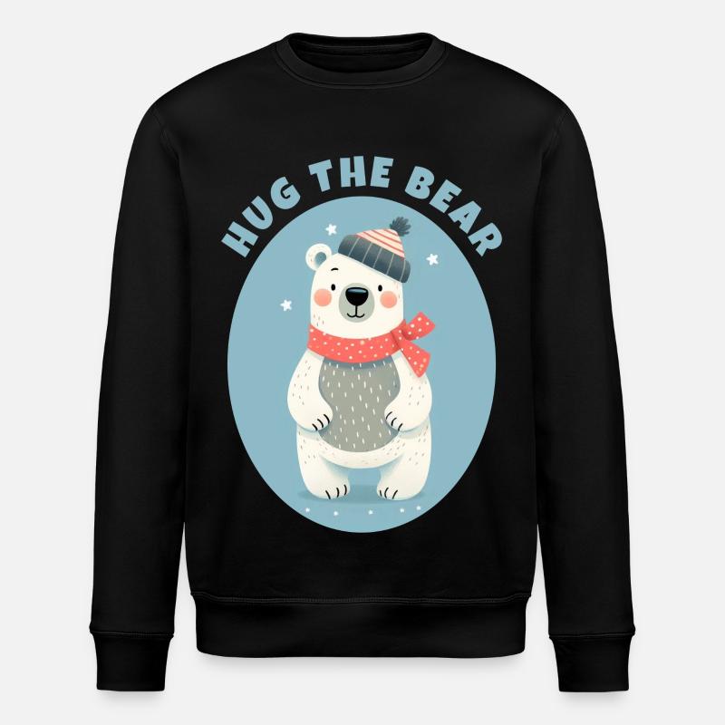 Umarme den Teddybären - Stanley/Stella Unisex Bio-Sweatshirt ROLLER - Schwarz