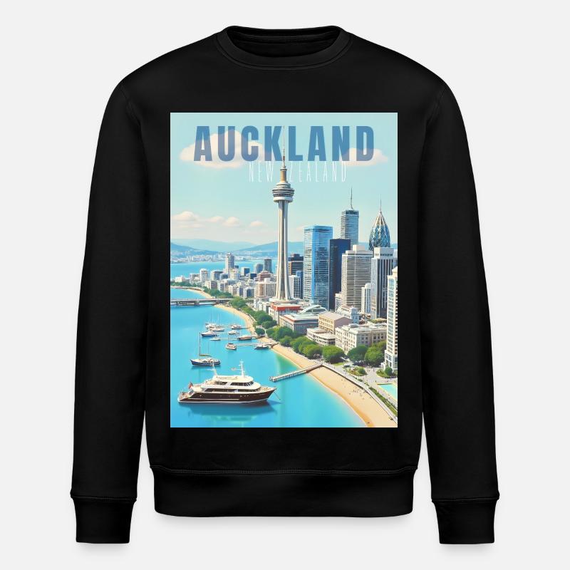 Horizon d’Auckland - Sweat bio ROLLER Stanley/Stella Unisexe - noir