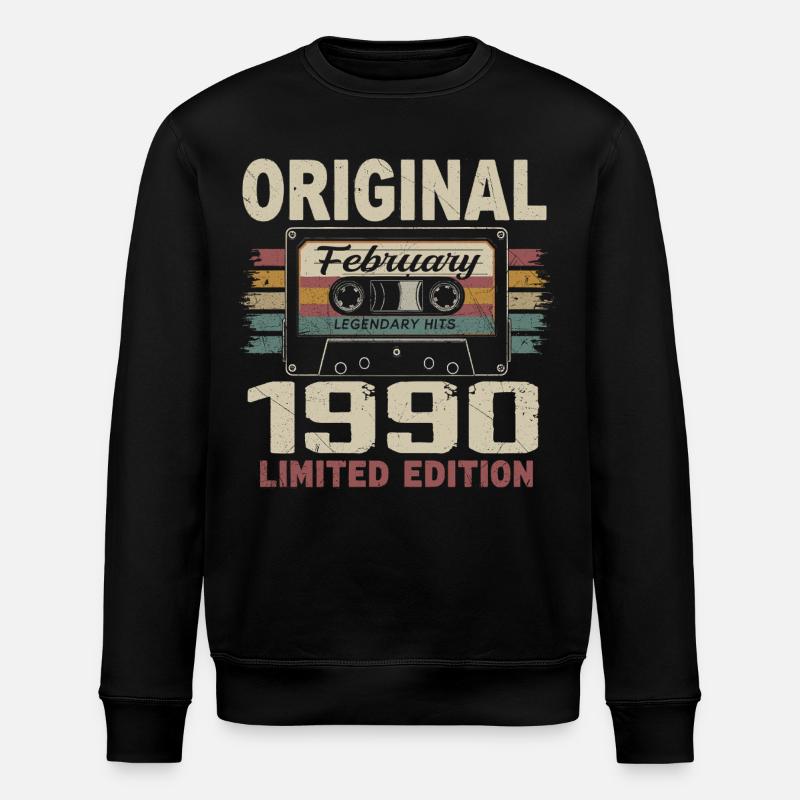 Février 1990, Cadeau d'Anniversaire février 1990 - Sweat bio ROLLER Stanley/Stella Unisexe - noir