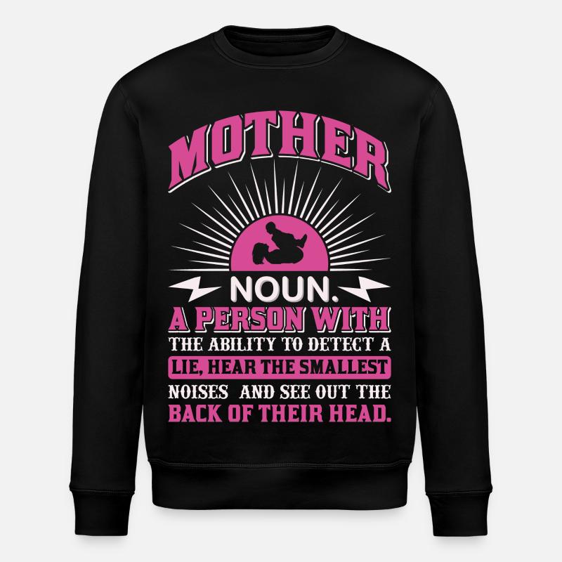 Mutter-Substantiv-Definition Lustiges Mutter-Power-Shirt - Stanley/Stella Unisex Bio-Sweatshirt ROLLER - Schwarz