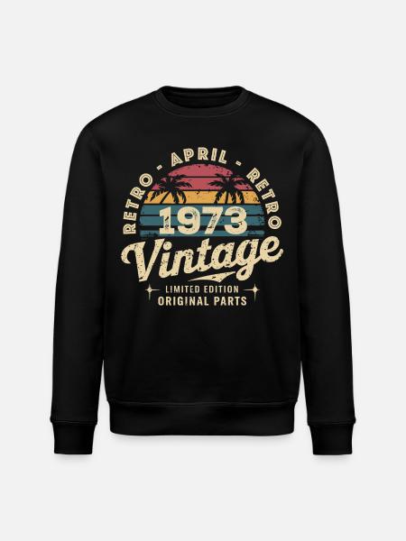 Avril 1973 - April 1973 - Stanley/Stella ROLLER Unisex Organic Sweatshirt - black