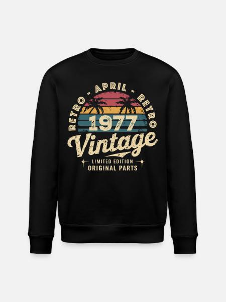 April 1977 - April 1977 - Stanley/Stella ROLLER Unisex Organic Sweatshirt - black
