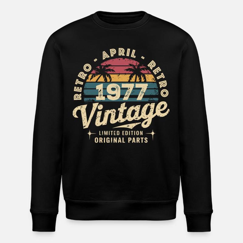 April 1977 - April 1977 - Stanley/Stella ROLLER Unisex Organic Sweatshirt - black