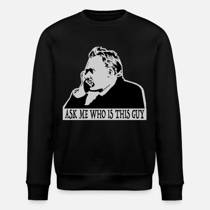 Nietzsche stencil - Stanley/Stella ROLLER Unisex Organic Sweatshirt - black