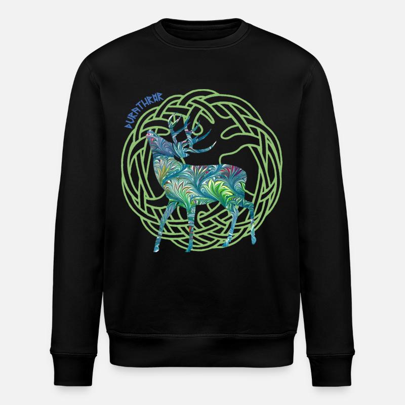 hirsch durathror e 115 - Stanley/Stella ROLLER Unisex Organic Sweatshirt - black