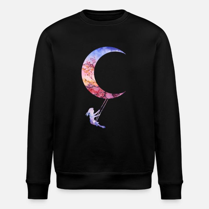 moon swing - Stanley/Stella ROLLER Unisex Organic Sweatshirt - black