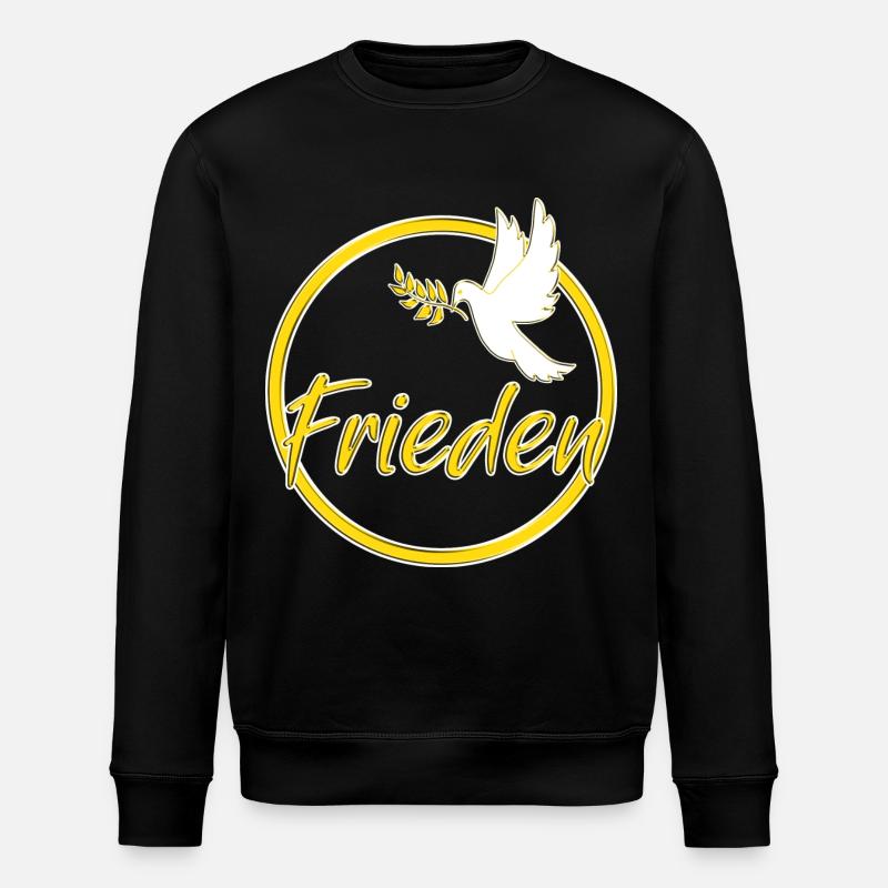 Frieden Friedenstaube - Stanley/Stella Unisex Bio-Sweatshirt ROLLER - Schwarz