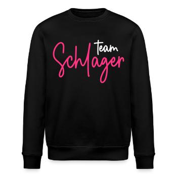 Team Schlager - Schlagermusik - Schlagerparty - Stanley/Stella Unisex Bio-Sweatshirt ROLLER - Schwarz - Vorne - Nik (191cm)