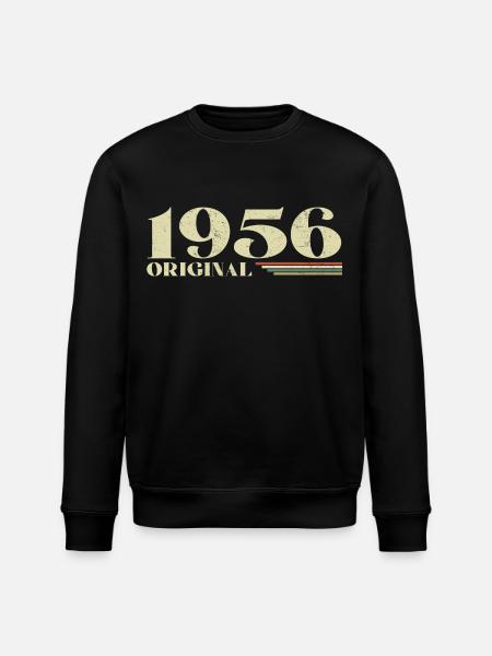 Original 1956 Årgång 1956 Födelsedag 1956 Retro - Ekologisk sweatshirt ROLLER unisex från Stanley/Stella - svart