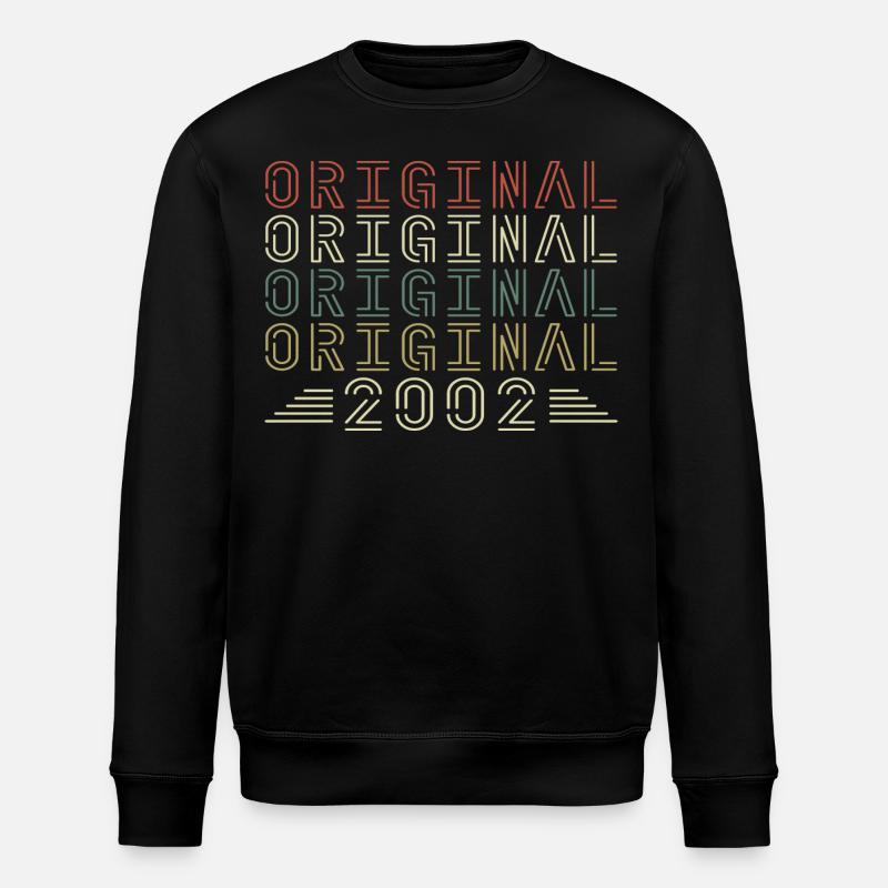 Oryginalny prezent urodzinowy w stylu retro z 2002 roku w stylu vintage - Ekologiczna bluza typu unisex Stanley/Stella ROLLER - czarny