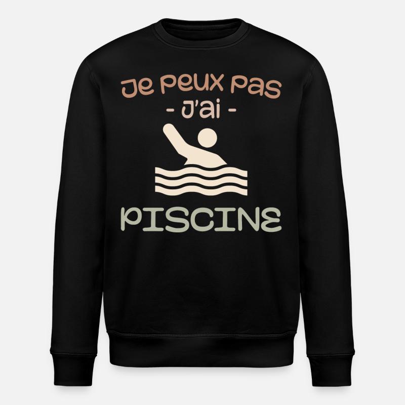 Je Peux Pas J'ai Piscine - Sweat bio ROLLER Stanley/Stella Unisexe - noir
