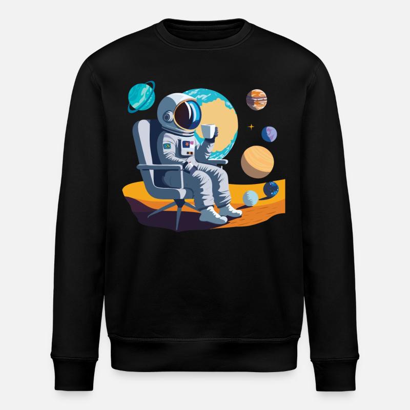 Pause-café interstellaire - Sweat bio ROLLER Stanley/Stella Unisexe - noir