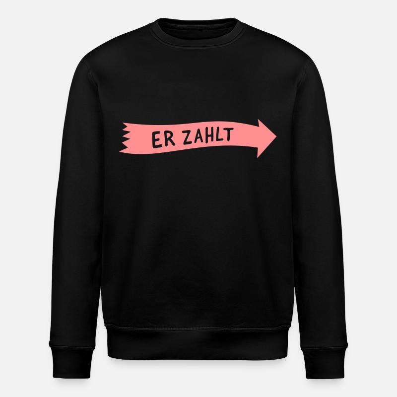 ER ZAHLT - Stanley/Stella Unisex Bio-Sweatshirt ROLLER - Schwarz