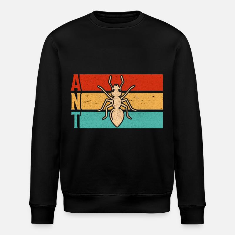 Ant Retro - Stanley/Stella ROLLER Unisex Organic Sweatshirt - black