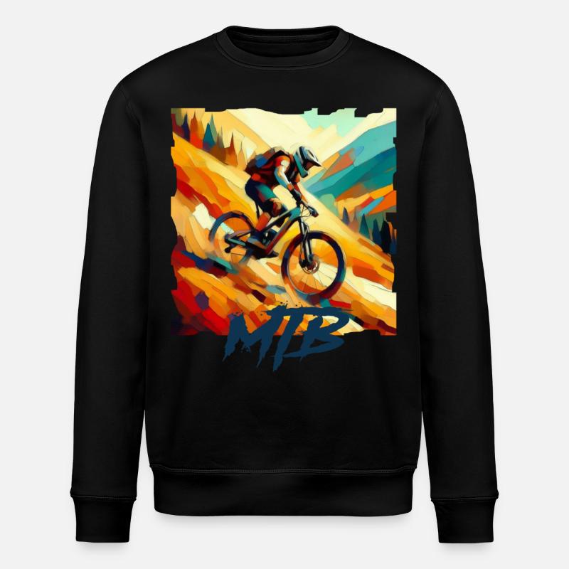 MTB-Fahrrad - Stanley/Stella Unisex Bio-Sweatshirt ROLLER - Schwarz
