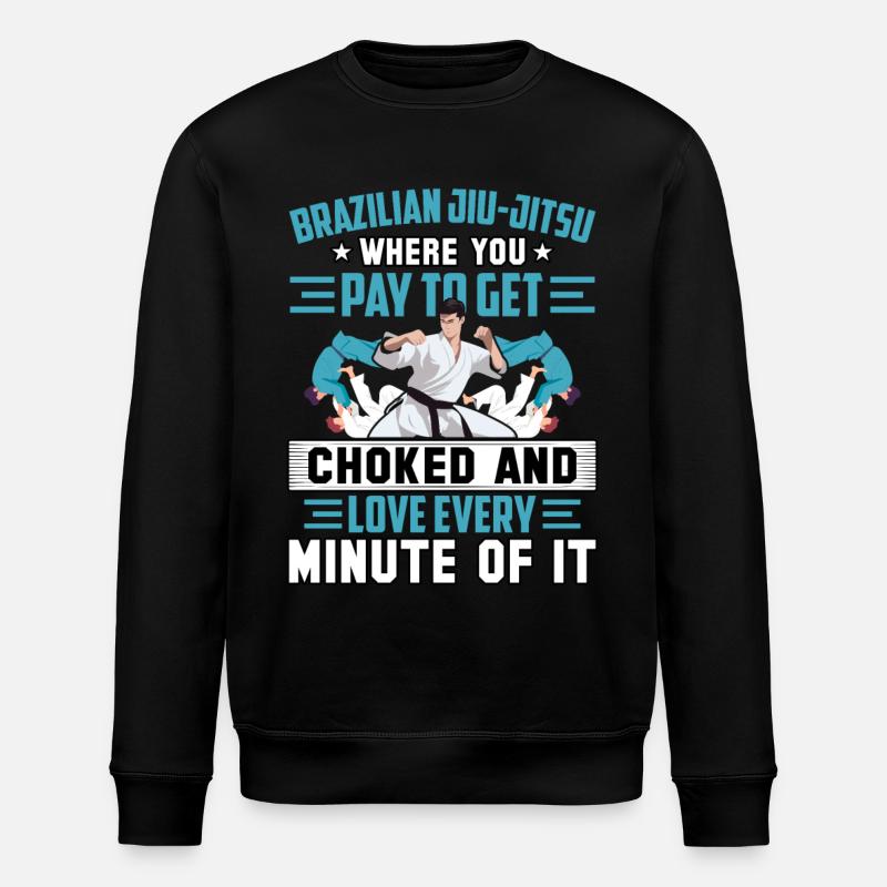 Jiu-Jitsu Brésilien BJJ - Sweat bio ROLLER Stanley/Stella Unisexe - noir