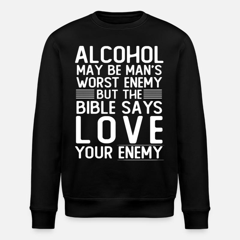 L’alcool aime ton ennemi - Sweat bio ROLLER Stanley/Stella Unisexe - noir