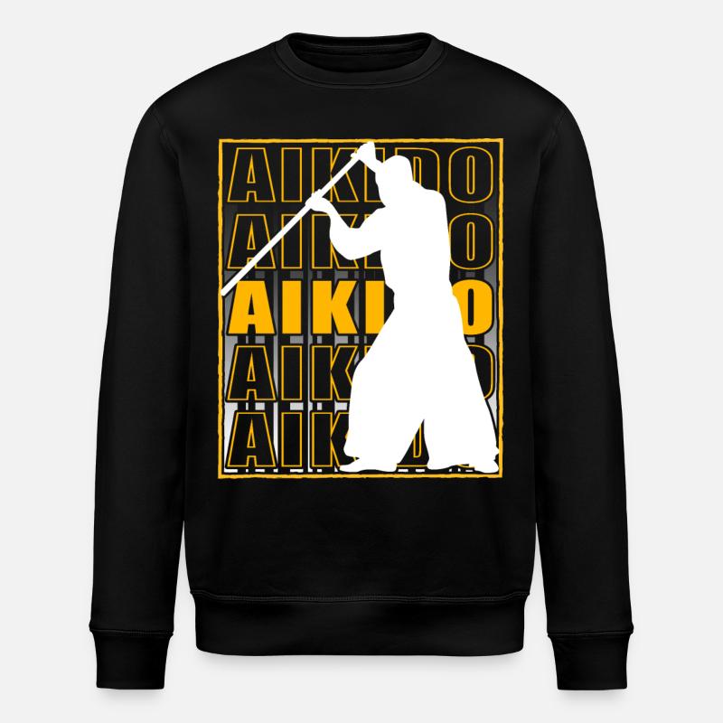 Aikido - Stanley/Stella Unisex Bio-Sweatshirt ROLLER - Schwarz