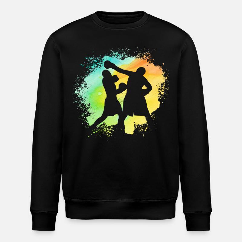 Boxer Retro Boxen - Stanley/Stella Unisex Bio-Sweatshirt ROLLER - Schwarz