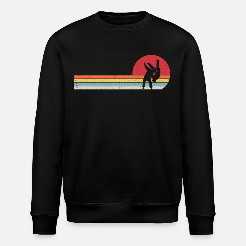 Retro Judo - Stanley/Stella ROLLER Unisex Organic Sweatshirt - black