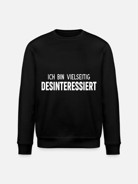 Ich bin vielseitig desinteressiert - Stanley/Stella Unisex Bio-Sweatshirt ROLLER - Schwarz