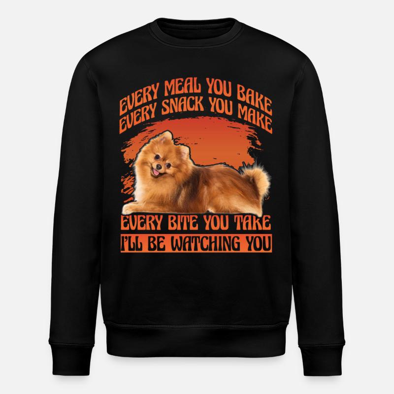 Zwergspitz de Poméranie - Sweat bio ROLLER Stanley/Stella Unisexe - noir