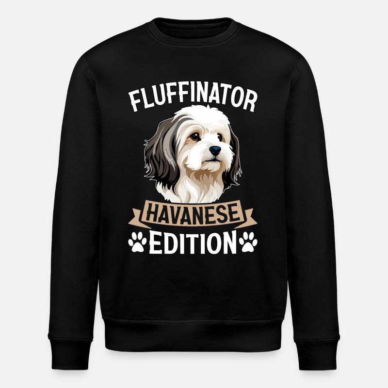 Fluffinator Havanese Edition - Stanley/Stella ROLLER Unisex Organic Sweatshirt - black