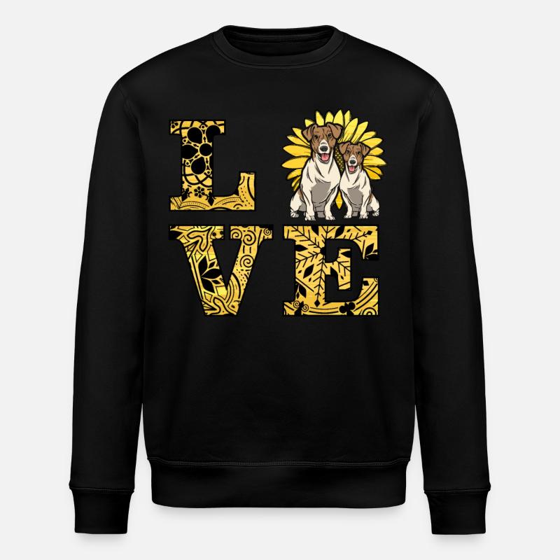 Jack Russell Amour - Sweat bio ROLLER Stanley/Stella Unisexe - noir